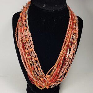 NWT Style & Co Gold tone 20" Multi Layer Colorful Multi-Bead Torsade Necklace